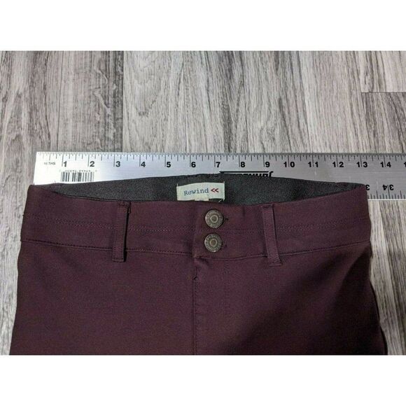 (3/$35) Rewind Stretchy Burgundy Red Pants - Picture 7 of 11